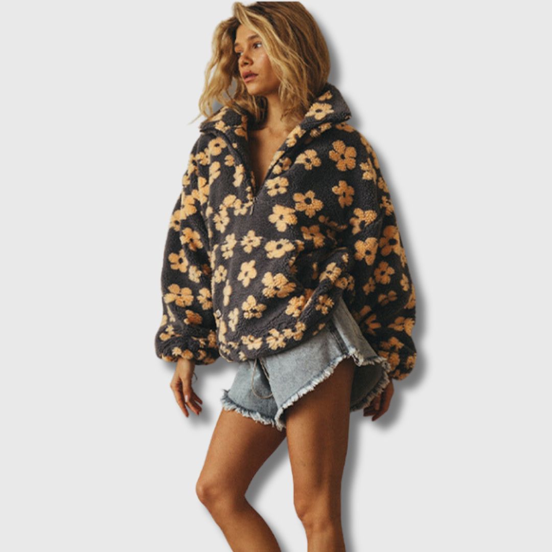 Sandra - Maglione Sherpa di ispirazione bohémien