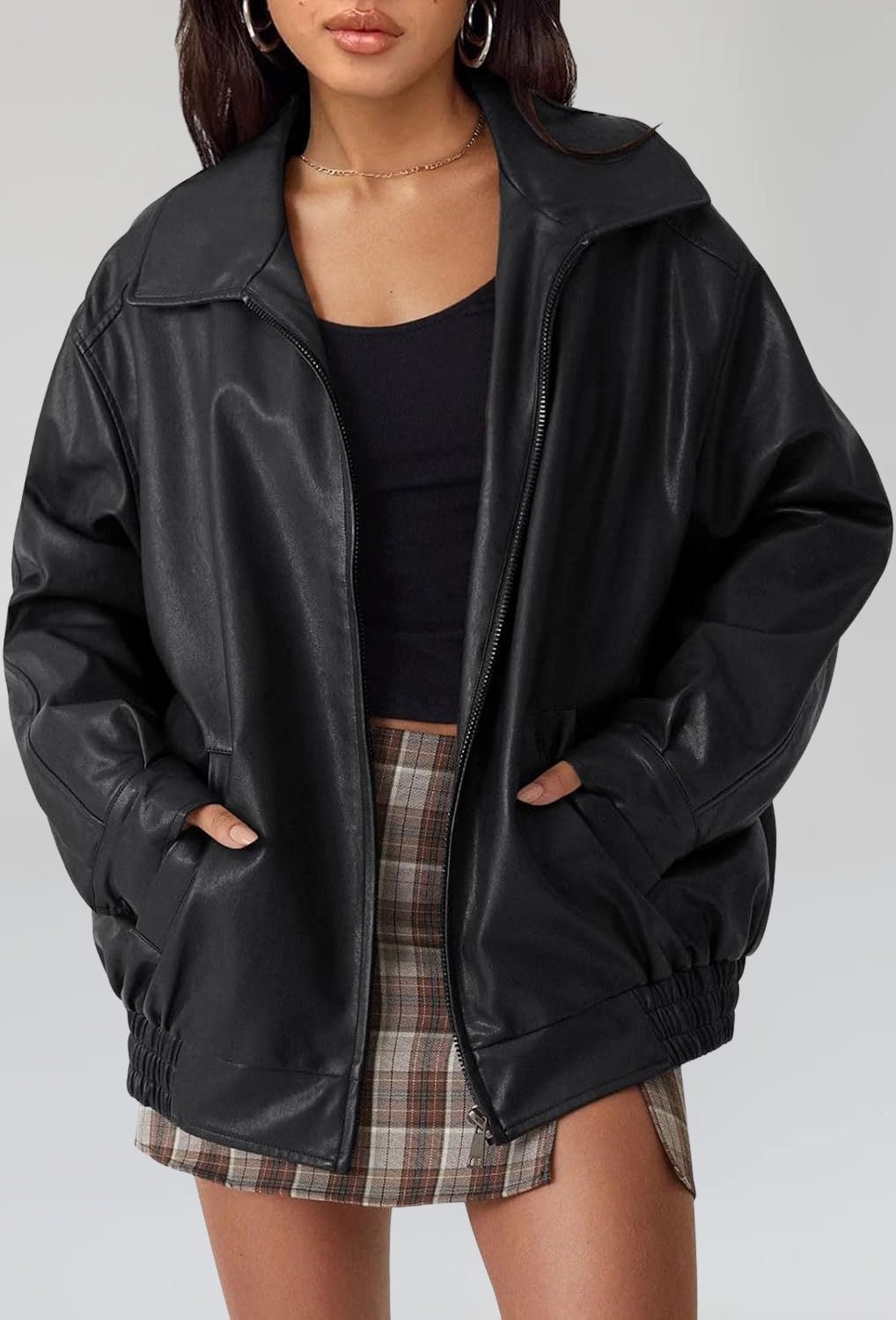 Vintage Oversized Leather Jacket