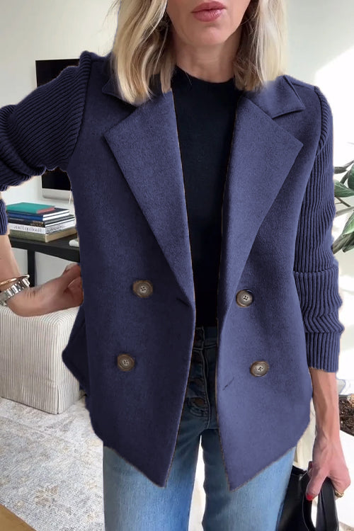 BELMONTE MILANO | CAPPOTTO DOPPIOPETTO CON MANICHE A MAGLIA
