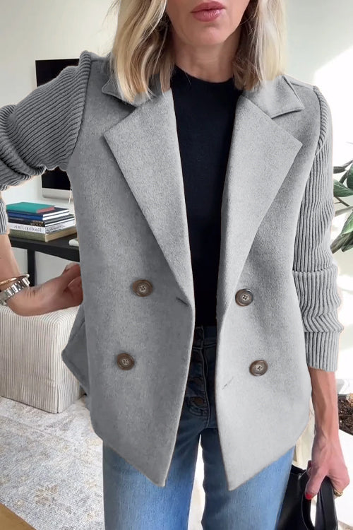 BELMONTE MILANO | CAPPOTTO DOPPIOPETTO CON MANICHE A MAGLIA
