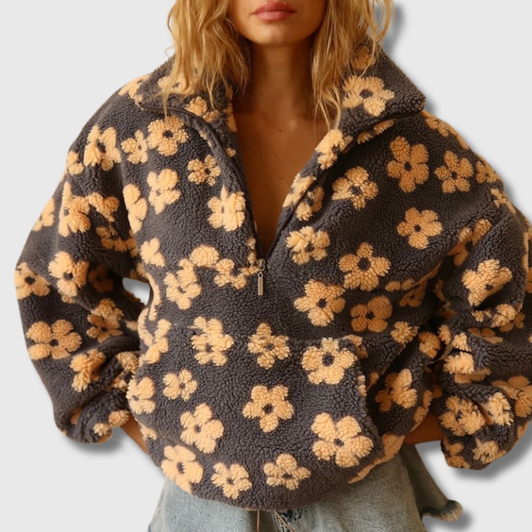 Sandra - Maglione Sherpa di ispirazione bohémien