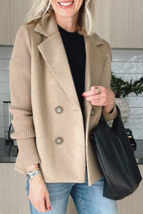 BELMONTE MILANO | CAPPOTTO DOPPIOPETTO CON MANICHE A MAGLIA