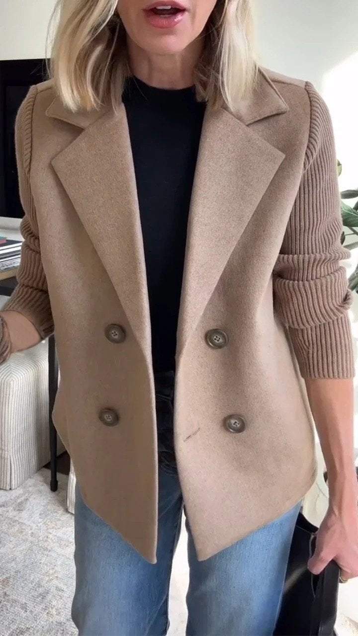 BELMONTE MILANO | CAPPOTTO DOPPIOPETTO CON MANICHE A MAGLIA