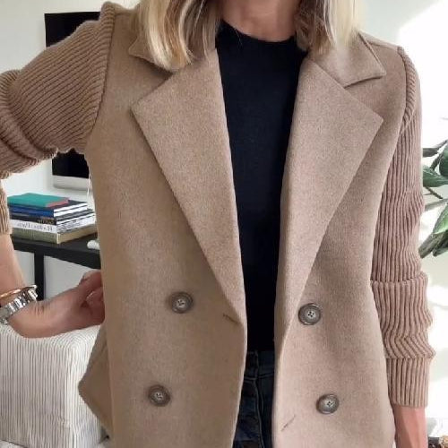BELMONTE MILANO | CAPPOTTO DOPPIOPETTO CON MANICHE A MAGLIA